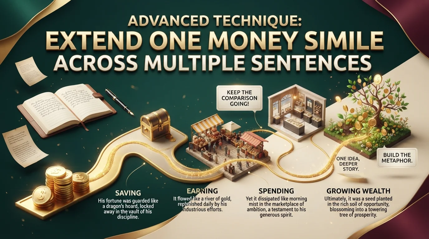 Advanced Technique Extend One Money Simile Across Multiple Sentences