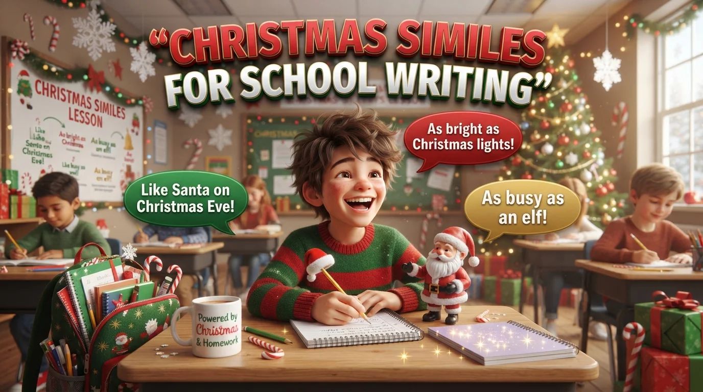 Christmas Similes for School Writing