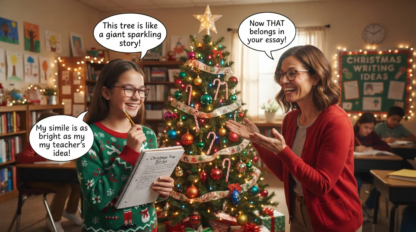 Christmas Tree Similes for School Writing