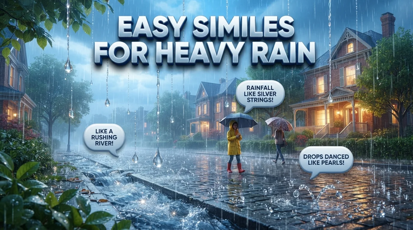 Easy Similes for Heavy Rain