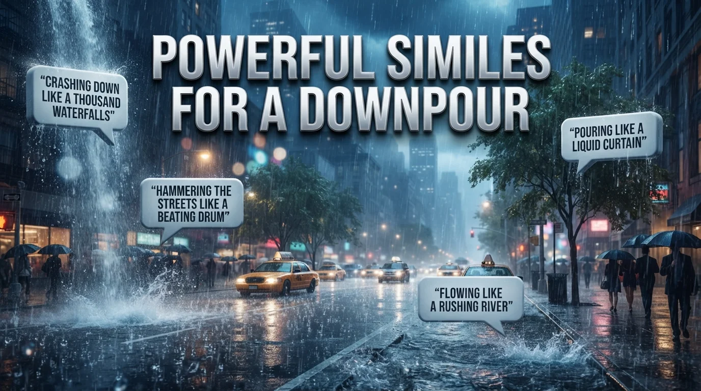 Powerful Similes for a Downpour