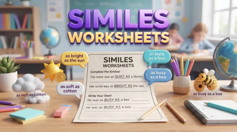 Similes Worksheets
