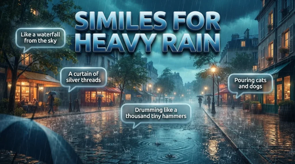 Similes for Heavy Rain