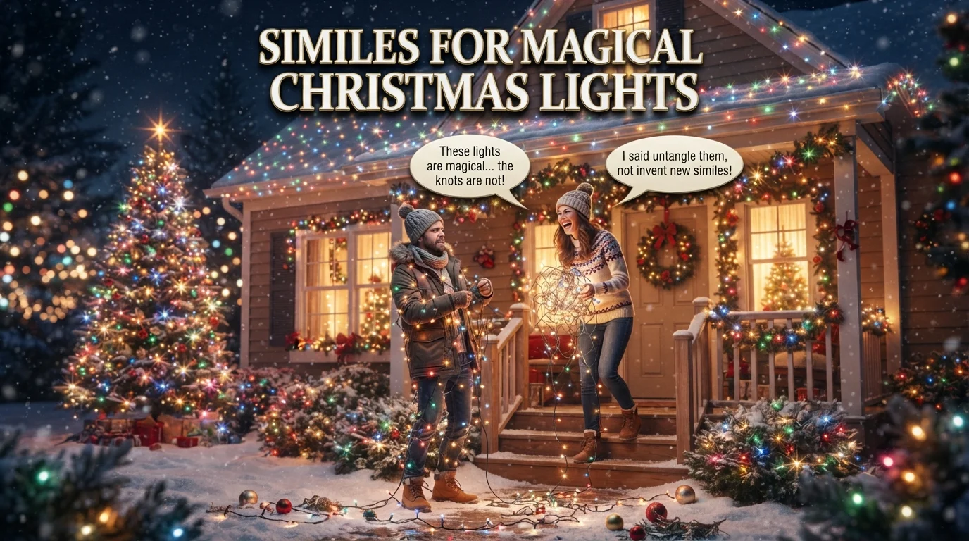 Similes for Magical Christmas Lights