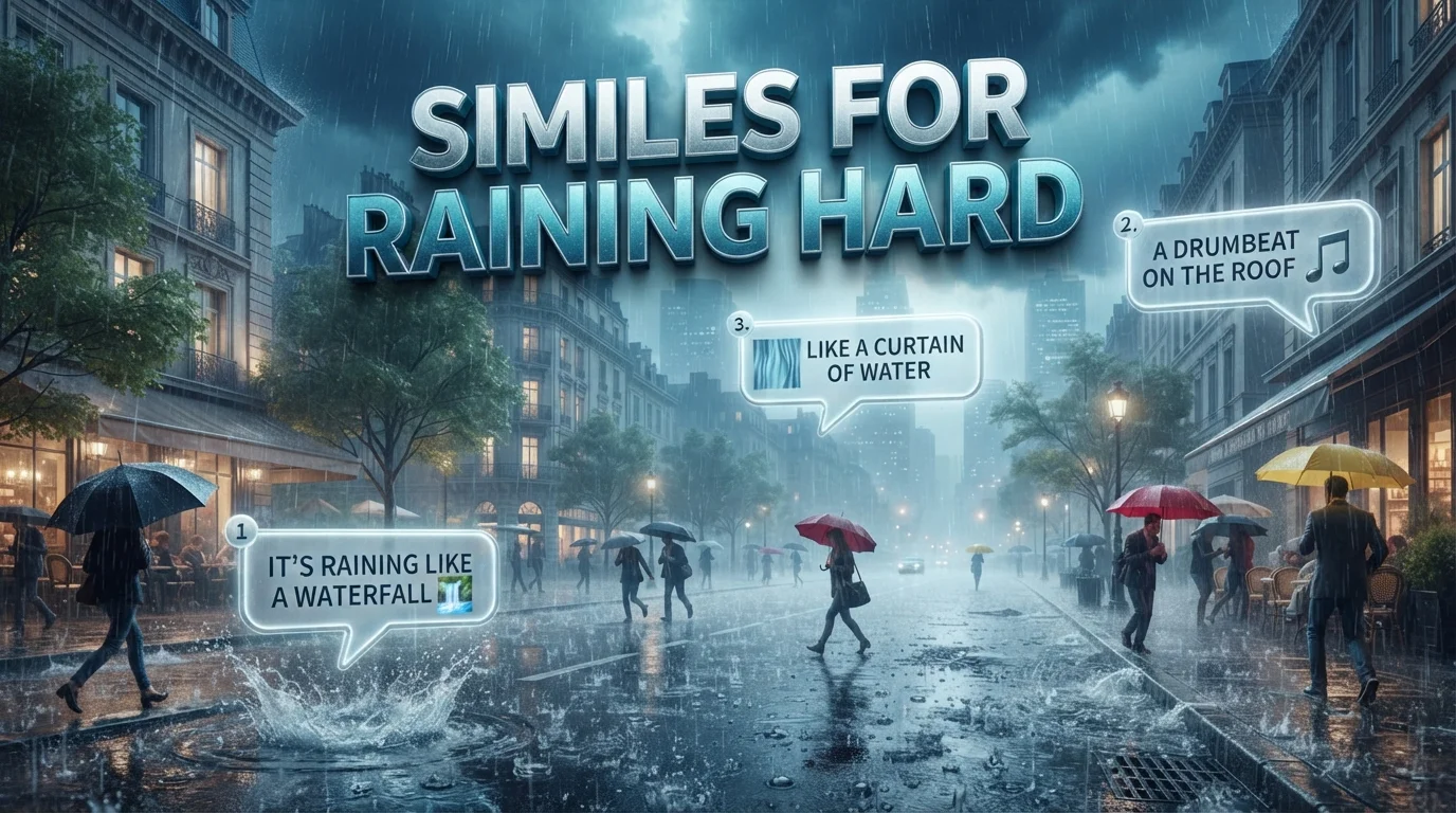 Similes for Raining Hard