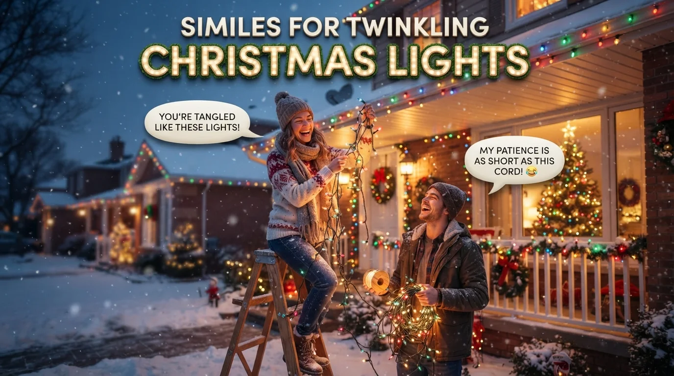 Similes for Twinkling Christmas Lights