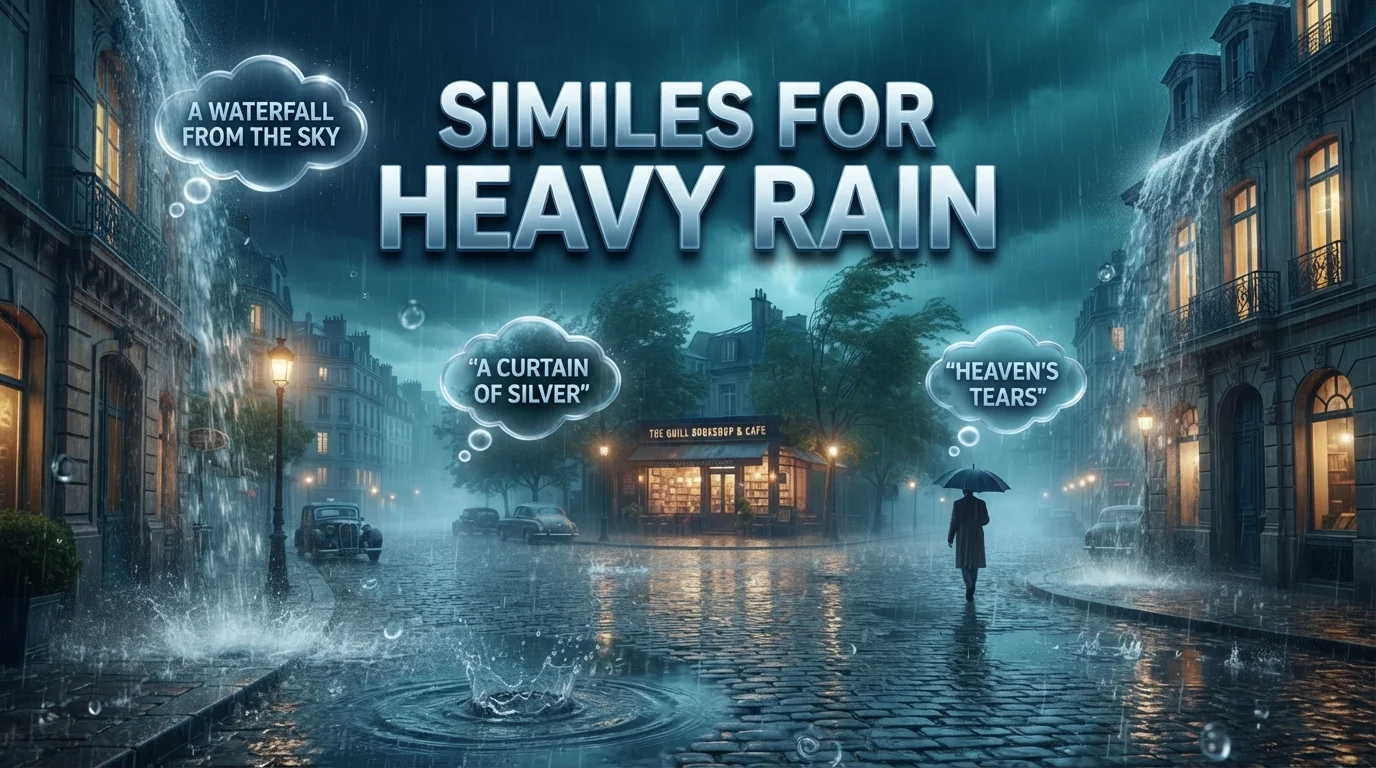 What Is a Simile for Heavy Rain