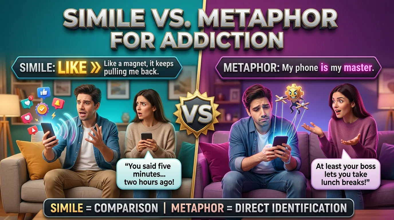Simile vs. Metaphor for Addiction