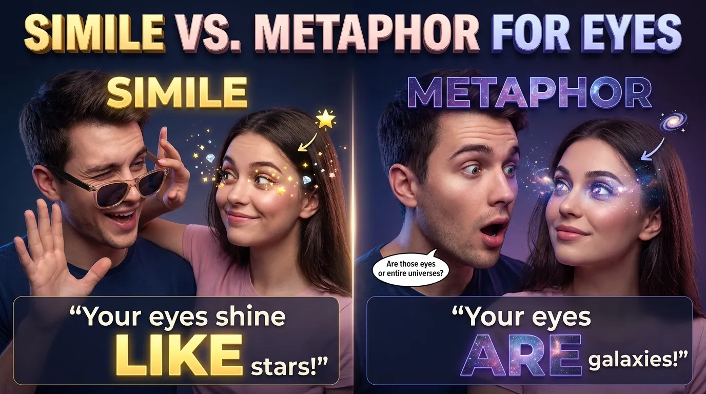 Simile vs. Metaphor for Eyes