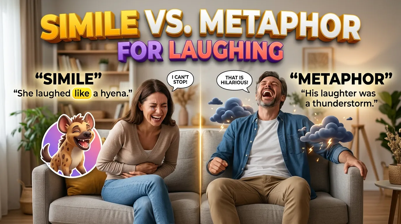 Simile vs. Metaphor for Laughing
