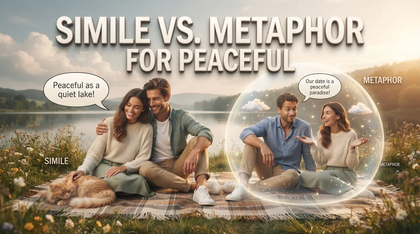 Simile vs. Metaphor for Peaceful