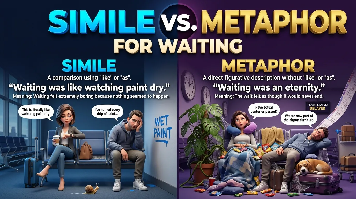 Simile vs. Metaphor for Waiting