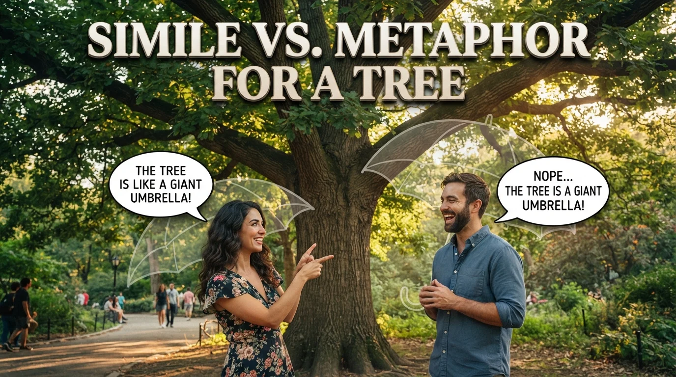 Simile vs. Metaphor for a Tree