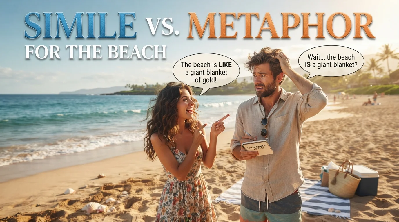 Simile vs. Metaphor for the Beach