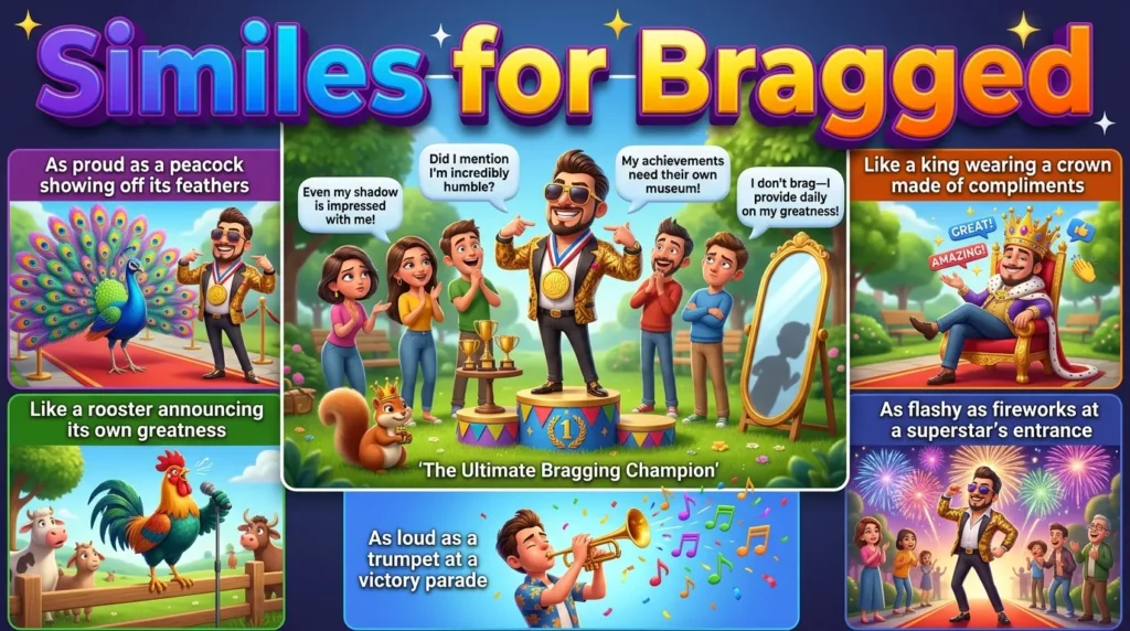 Similes for Bragged