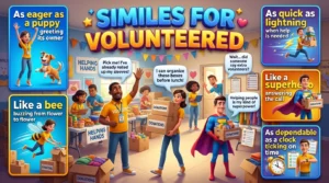 Similes for Volunteered