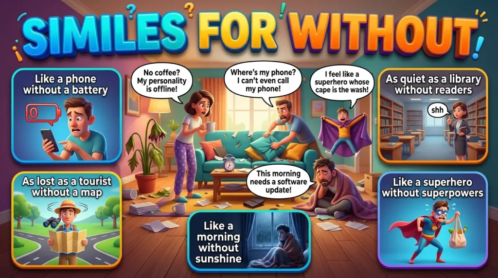 Similes for Without