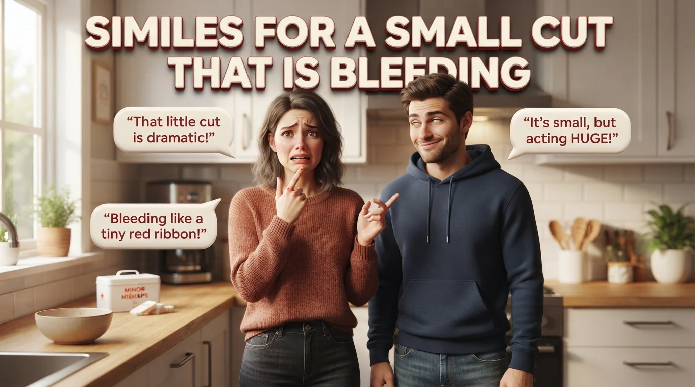 Similes for a Small Cut That Is Bleeding