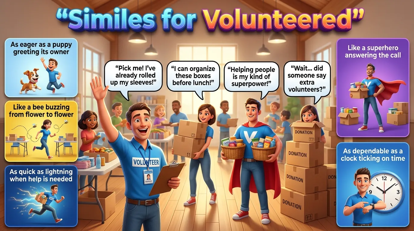 What Is a Simile for Volunteered