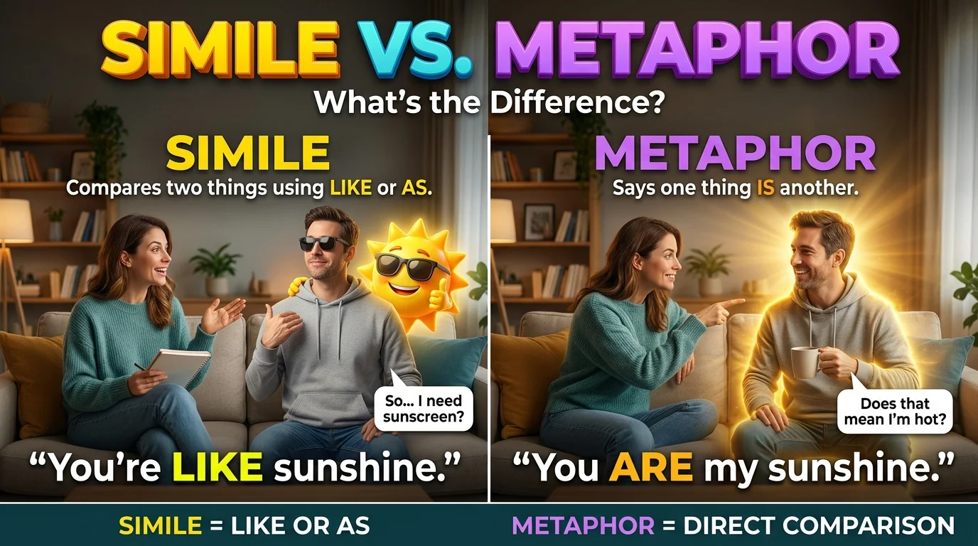 What Is the Difference Between a Simile and a Metaphor